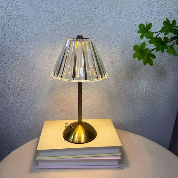 Modern Farmhouse Decor,Kitchen Lamp,USB Rechargeable Gorgeousness Crystal Table Lamp Bar Coffee Shop Table Decoration Ambient Lamp Bedside Table Lamp For Bedroom(D)