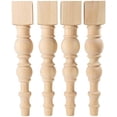 thumbnail image 1 of Modern Farmhouse Dining Table Legs - Handmade in USA - Unfinished - DIY Furniture - Turned Wooden Legs - Set of 4 - Dimensions: 5" x 29"$$Tools & Hardware Other, 1 of 9