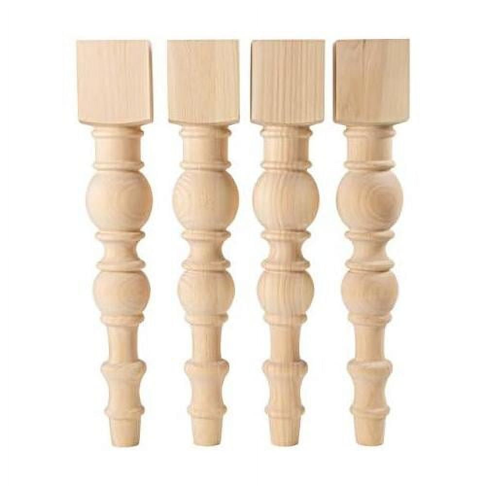 Modern Farmhouse Dining Table Legs Unfinished Turned Legs DIY