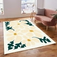 thumbnail image 1 of Modern Farmhouse Floral Flower Texture Living Room Area Rug Minimalist Abstract Washable Rug For Bedroom Dining Office Carpet Beige Green 1x2ft, 1 of 6