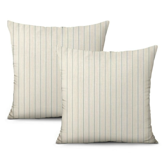 Modern Farmhouse Grey & Beige Patchwork Pillow Covers 16x16inch - Pack of 2 for Couch & Bed