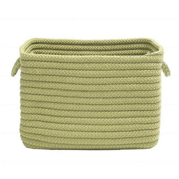 Modern Farmhouse Home Basket, Pistachio - 16 x 8 x 10 in.