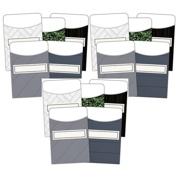 Teacher Created Resources Modern Farmhouse Library Pockets 35 Per Pack 3 Packs (TCR8832-3)