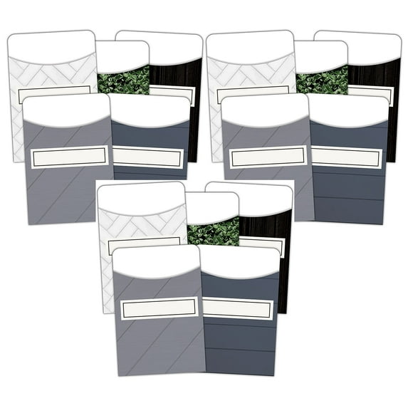 Teacher Created Resources Modern Farmhouse Library Pockets 35 Per Pack 3 Packs (TCR8832-3)