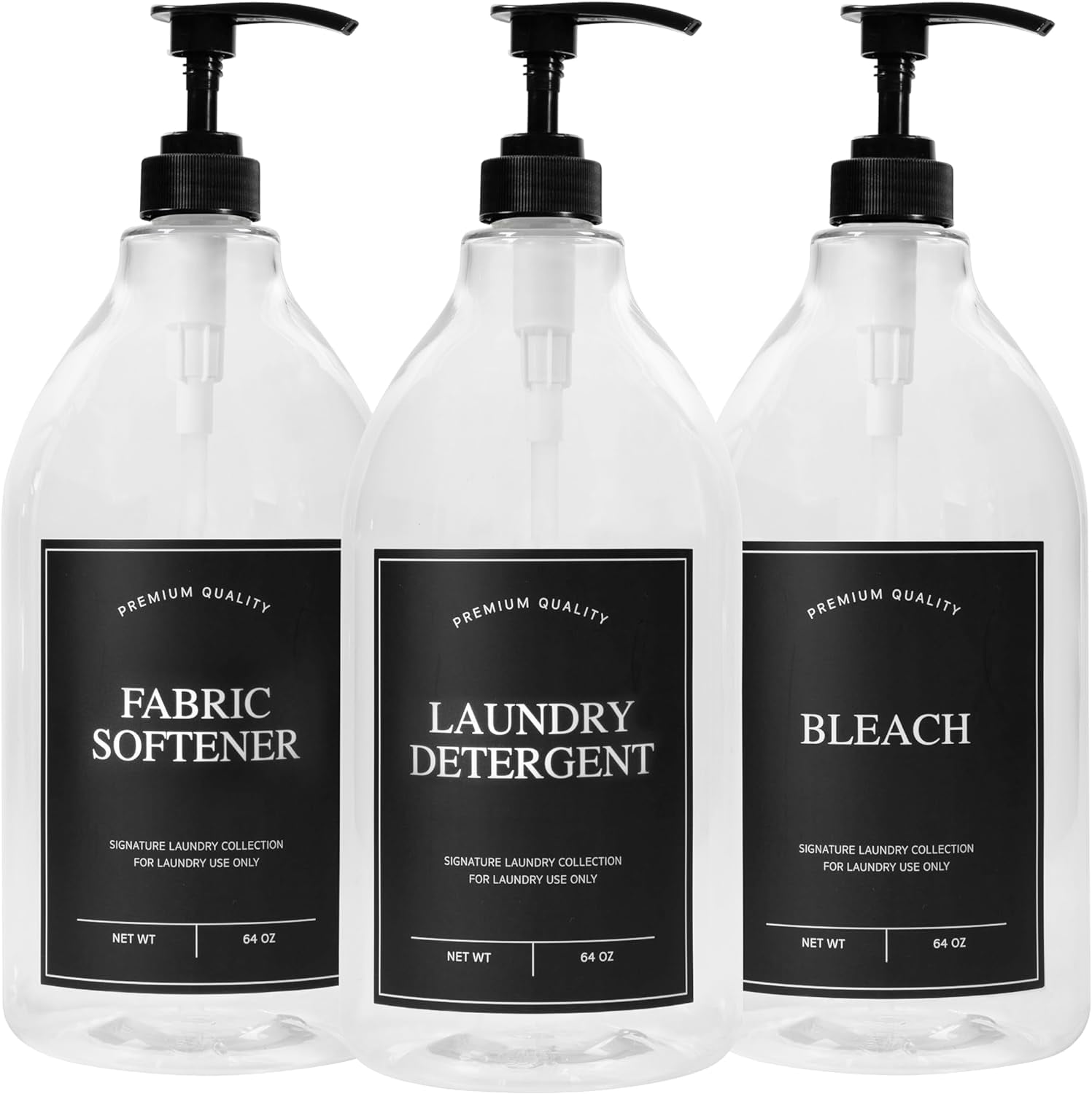 Modern Farmhouse Liquid Laundry Detergent Bleach and Fabric Softener Dispenser for Laundry Room