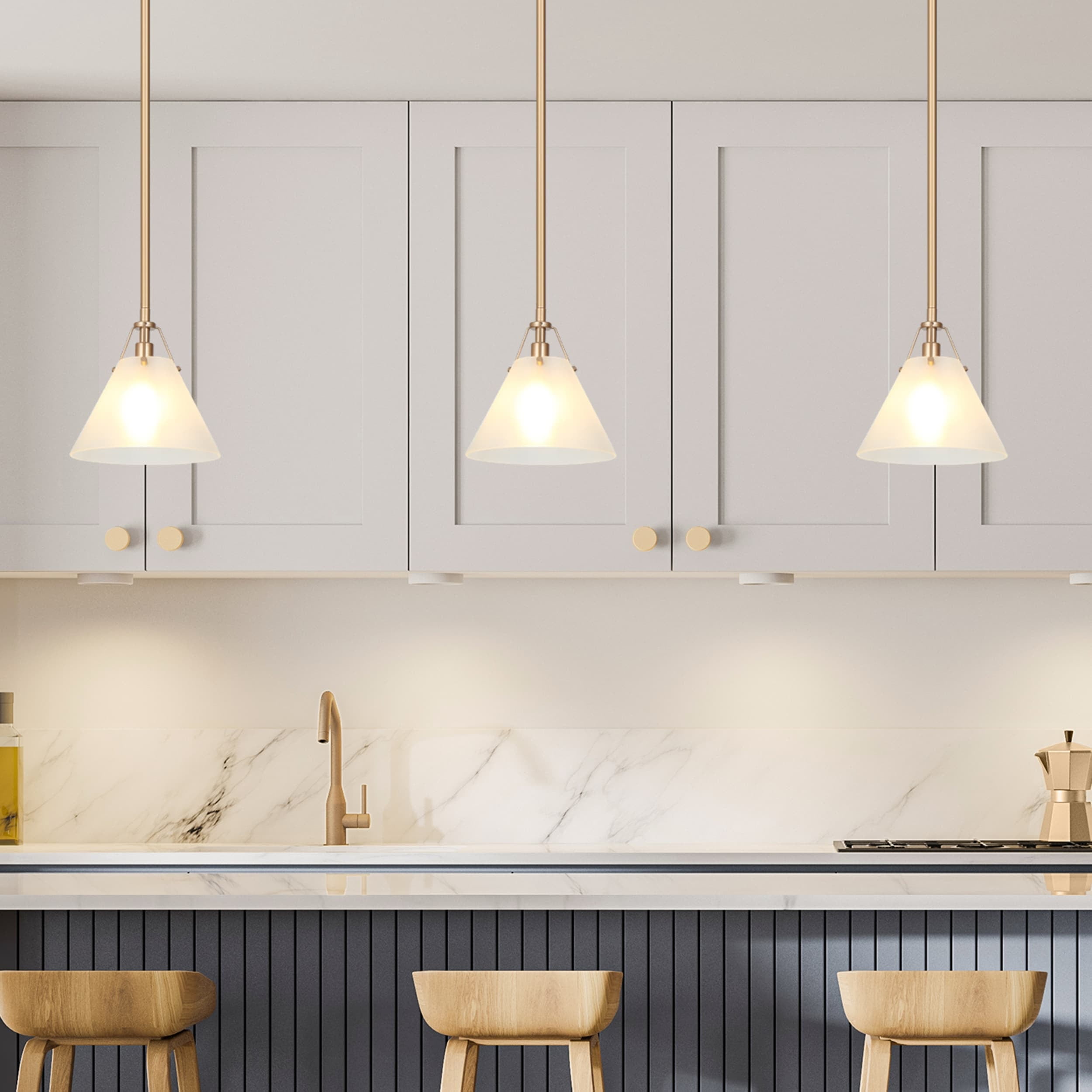 Modern Farmhouse Mini 1 light Kitchen Islands Pendant Light with