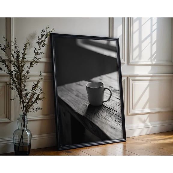 Modern Farmhouse Minimal Coffee Still Life Rustic Kitchen Wall Art Decor