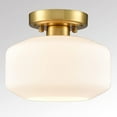thumbnail image 1 of Modern Farmhouse Semi Flush Mount Ceiling Light Gold Hallway Light Fixture, 1 of 4