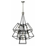 Modern Farmhouse Seven Light Chandelier-Aged Zinc Finish Bailey Street Home 81-Bel-2022020