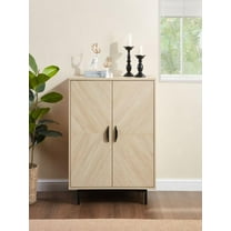 Modern Farmhouse Sideboard Buffet Cabinet with Storage with Doors, Barn Doors Buffet Cabinet with Storage, Wood Coffee Bar Cabinet with Adjustable Shelf for Kitchen Living Room