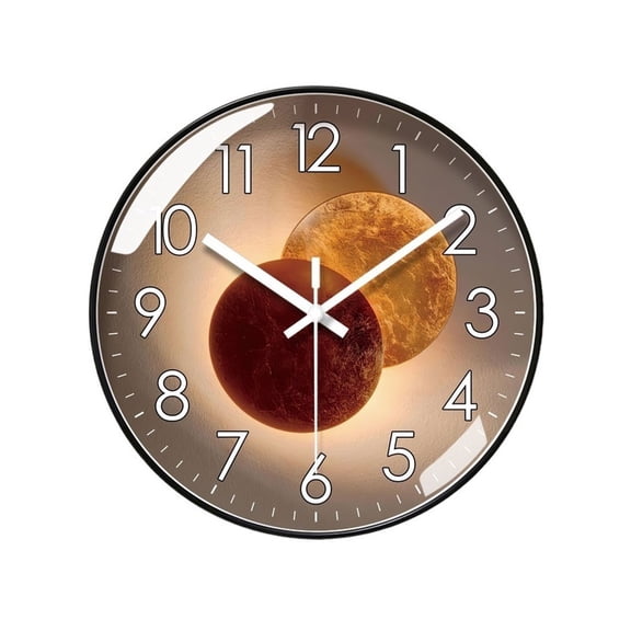Modern Fashion, Light Luxury Silent Wall Clock Second Sweeping Quartz Clock Simple Circular Digital Clock