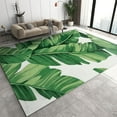 thumbnail image 1 of Modern Fashion Small Area Rug, Rainforest Plant Green Banana Leaf Pattern Tropical Outdoor Rugs, Washable Non-Shedding Comfy Carpet for Indoor Studio Room Decor Mats 4ft x 6ft, 1 of 6