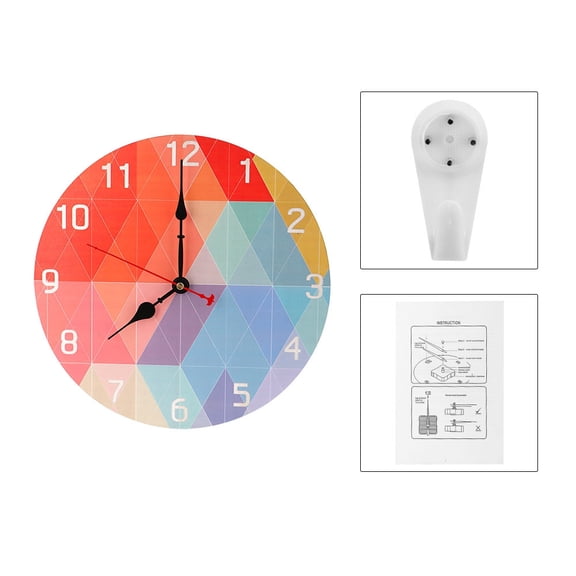 Modern Fashionable Metal Round Wall Clock - Colorful Decorative Timepiece for Home