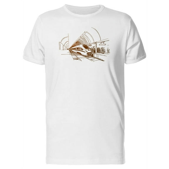 Modern Fast Passenger Train T-Shirt Men -Image by Shutterstock, Male Small