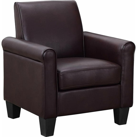 Modern Faux Leather Accent Arm Chair Single Sofa Club Home Theater Seat Cushion
