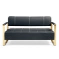 thumbnail image 1 of Modern Faux Leather Loveseat, 2 Seater Small Sofa Couch for Living Room Bedroom Apartment, 1 of 12