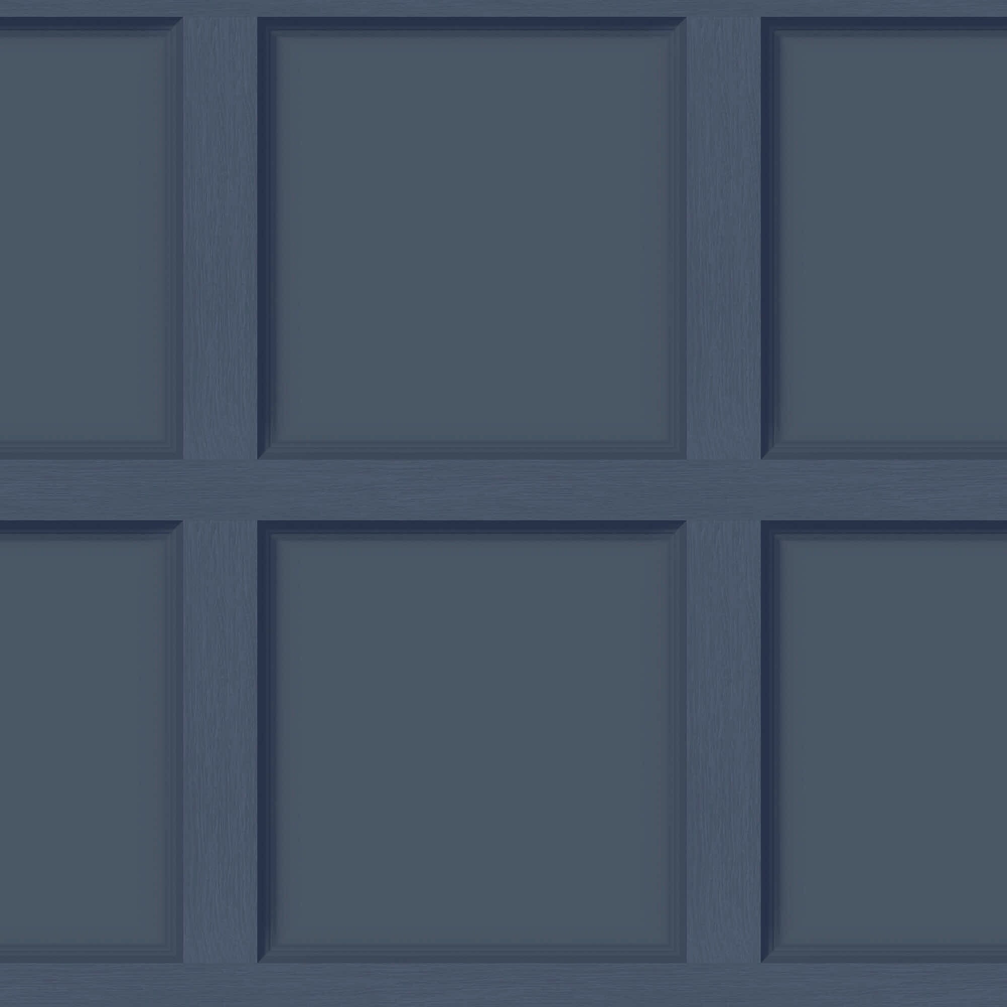 Navy Blue Matte 3D Wood Panel Wallpaper Roll