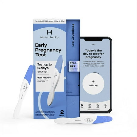 Modern Fertility Pregnancy Test, Early Detection Pregnancy Test at Home, 2 Ct