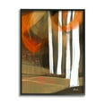 thumbnail image 1 of Modern Field Landscape Trees Abstract Painting Black Framed Art Print Wall Art, 1 of 7