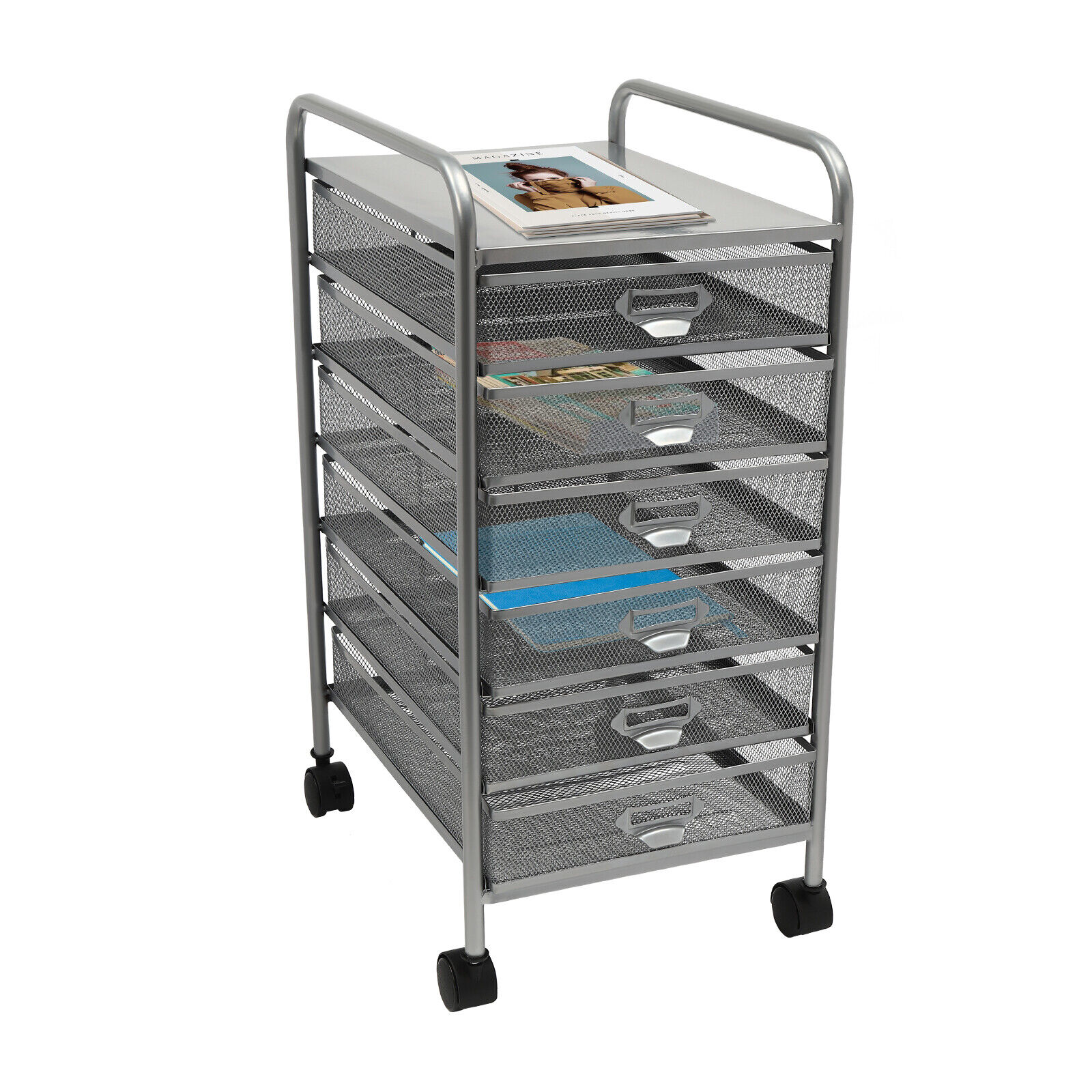 Modern File Storage Cabinet Metal Rolling Storage Cabinet Mobile File ...