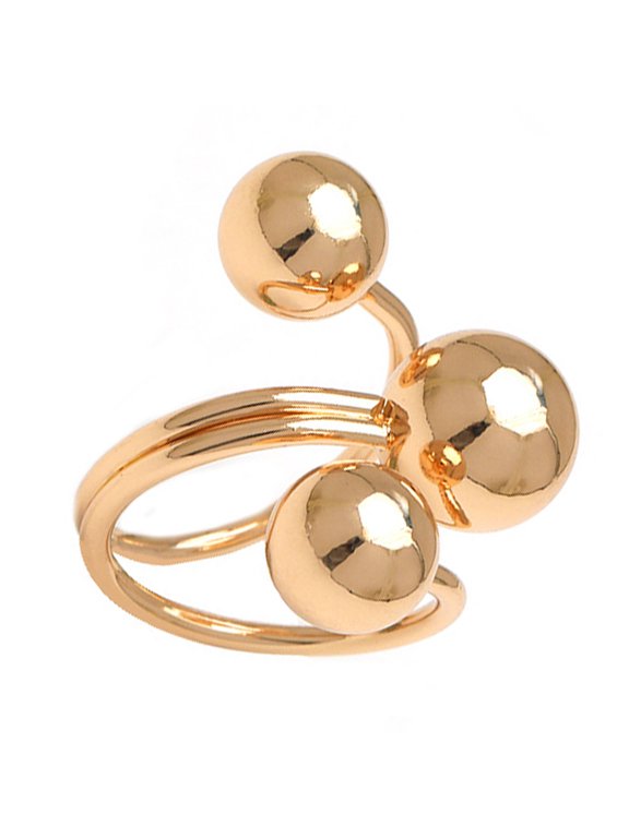 Modern Finger Rings with Unique Sphere Detail Adjustable Size Open Rings for Men and Womeny Comfortable Unisex Jewelry