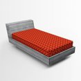 thumbnail image 1 of Modern Fitted Sheet, Knitting Design Old Hand Made Vector Seamless Pattern Artwork Image Print, Soft Decorative Fabric Bedding, Twin XL Size, Scarlet Red and Black, by Ambesonne, 1 of 2