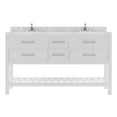 thumbnail image 1 of Modern Fittings MD-2260-CMSQ-WH-NM 60 in. Caroline Estate Double Bath Vanity in White with Cultured Marble Quartz Top & Square Sinks, 1 of 1