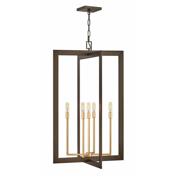 Modern Five Light Chandelier in Metallic Matte Bronze Finish Bailey Street Home 81-Bel-3088133
