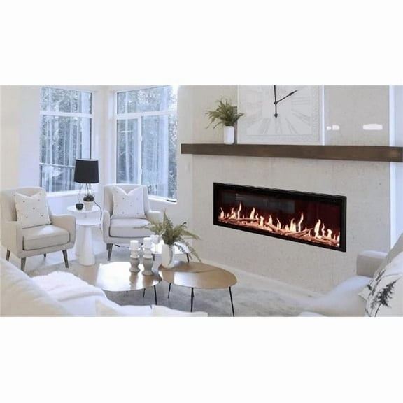 Modern Flames OR60-SLIM 60 in. Orion Slim Heliovision Single-Sided Fireplace, Electric