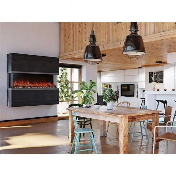 Modern Flames LPM-8016 80 x 16 in. Viewing 11.5 in. Deep Landscape Pro Multi-Sided View Built-In Electric Fireplace