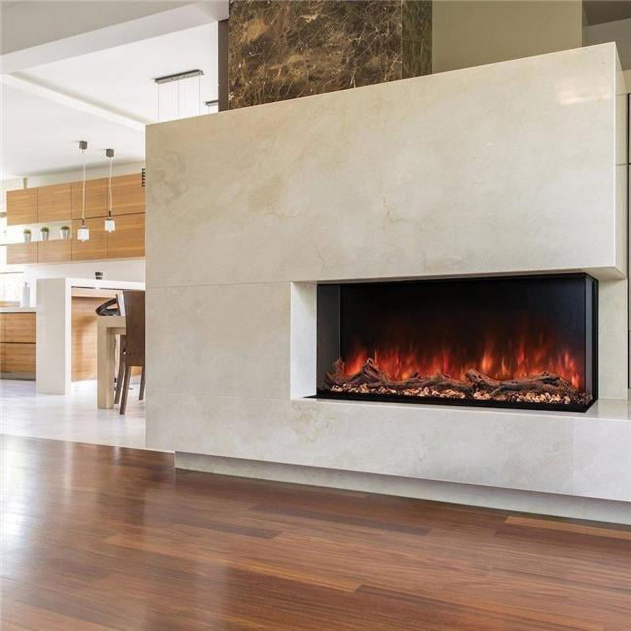 Modern Flames LPM-9616 96 in. Landscape Pro Multi-Sided Built-In Electric Fireplace