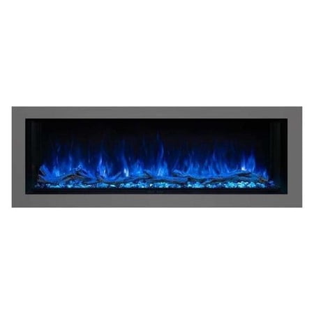 Modern Flames LPS-5614V2 56 in. Landscape Pro Slim Built-in Linear Fireplace, Electric