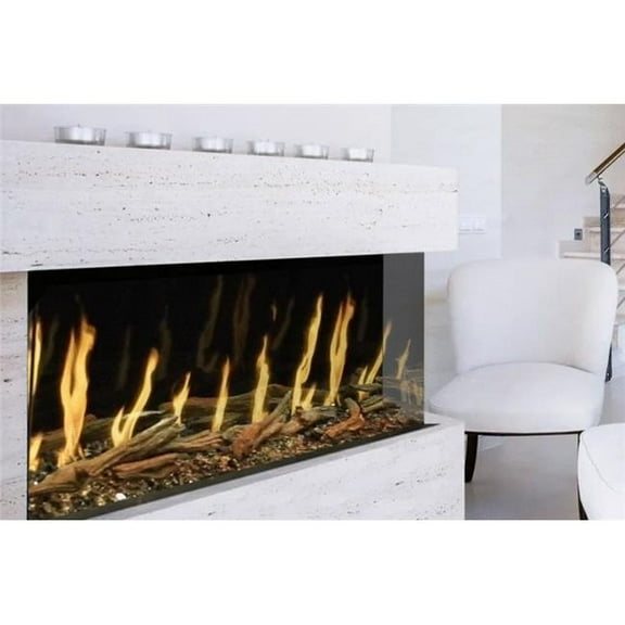 Modern Flames OR120-MULTI 120 in. Orion Multi-Sided Fireplace with Heliovision Technology, Electric