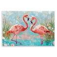 thumbnail image 1 of Stupell Industries Modern Flamingo Love Wall Plaque Art, design by LSR Design Studio, 10 x 15, 1 of 7