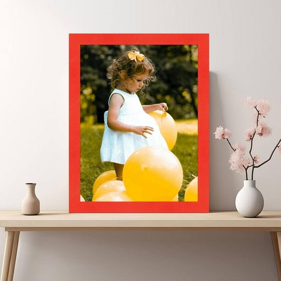 Modern Flat Red Picture Frame Gallery Wall Hanging