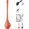 thumbnail image 1 of Modern Flexible Silicone Toilet Caspa for Home 2025 Silicone Toilet Wand Bowl Brush and Holder Cleaning Set Wall Mounted Rubber Bathroom Toilet Scrubber Bowl Cleaner Brushes with Dispenser (Orange), 1 of 7