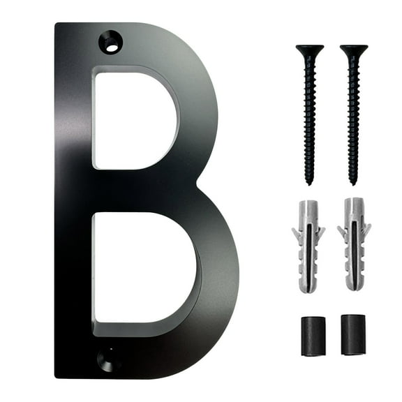 Modern Floating Acrylic House Numbers, Address Plaque, Full Perforated Alphabet Letters for Doors, Walls, Mailboxes, 1 Set