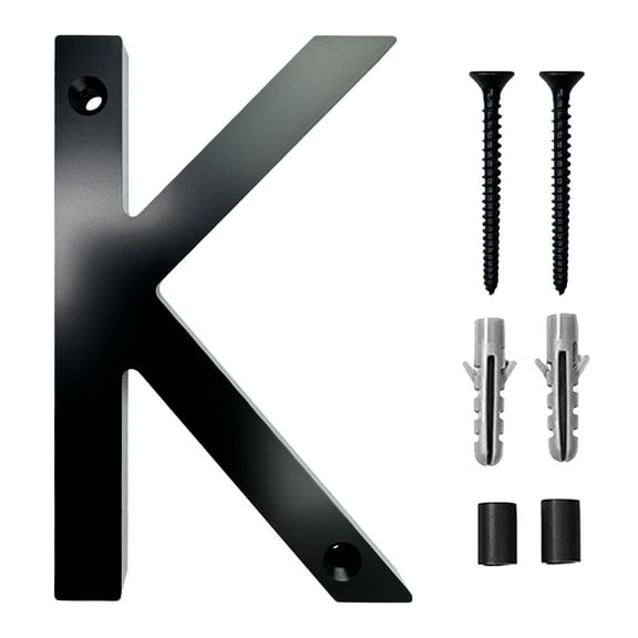 Modern Floating Acrylic House Numbers, Address Plaque, Full Perforated Alphabet Letters for Doors, Walls, Mailboxes, 1 Set