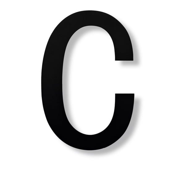 Modern Floating House Number , Premium Stainless Steel, 10 Inch, with Nail Kit for Address or Mailbox Signage/Letter C