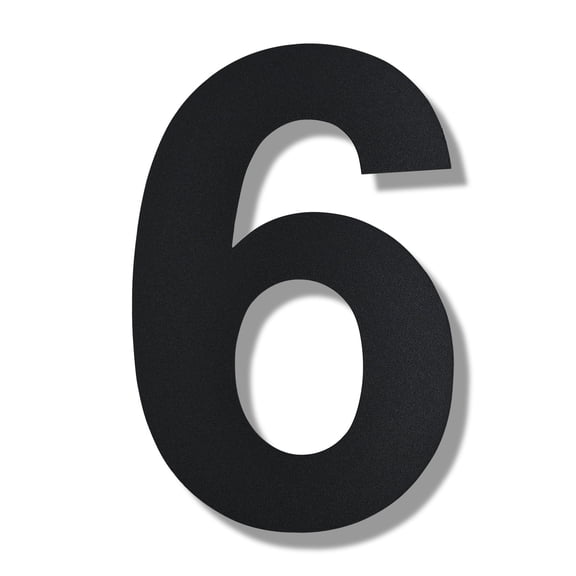 Modern Floating House Number , Premium Stainless Steel, 10 Inch, with Nail Kit for Address or Mailbox Signage/Number 6