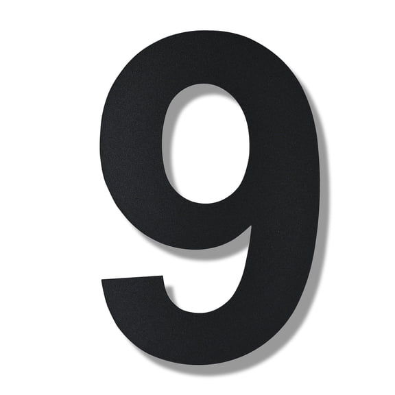 Modern Floating House Number , Premium Stainless Steel, 10 Inch, with Nail Kit for Address or Mailbox Signage/Number 9