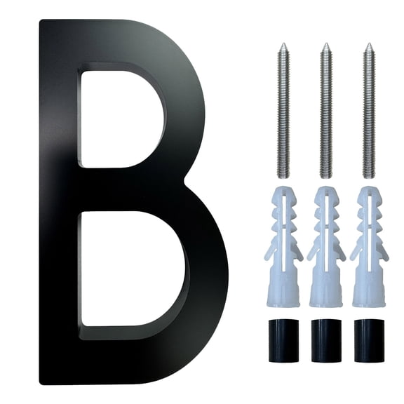 Modern Floating House Numbers | Acrylic Address Sign | Custom Alphabet Door Numbers | Weather Resistant, Easy Install | Black or Silver Finish | Visible on Doors, Walls, Mailbox | Durable Home