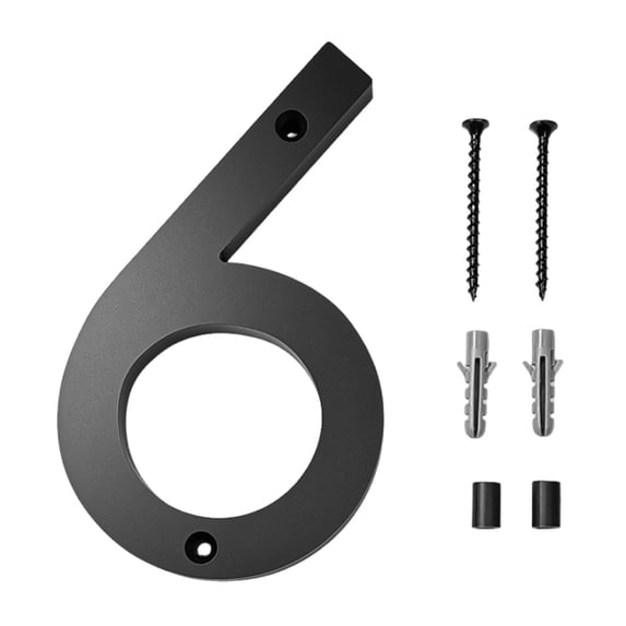 Modern Floating House Numbers, Acrylic Digital Address Plaque, Full Perforation for Easy Installation, Weatherproof for Outdoor Use