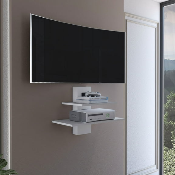Modern Floating Wall Unit for Cable and Item Arrangement / Maximize Wall Space in Primary Living Zone