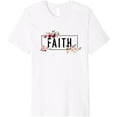 thumbnail image 1 of Modern Flora Flowers Bouquet Design. Spiritual Woman Faith Premium T-Shirt, 1 of 3