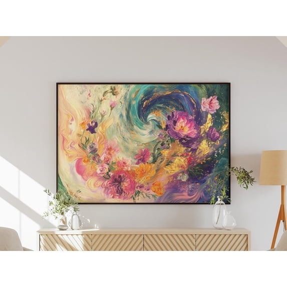 Modern Floral Abstract Wall Art Print, Organic Nature Inspired Design ...