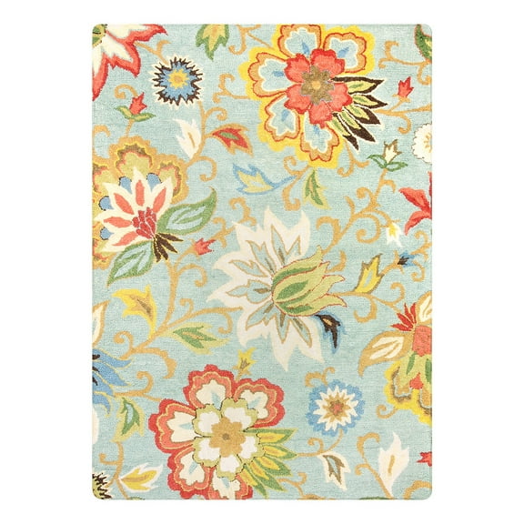 Modern Floral Area Rug Distressed Colorful Vintage Throw Rugs Bohemian Living Room Bedroom rative Rugs Washable Carpet
