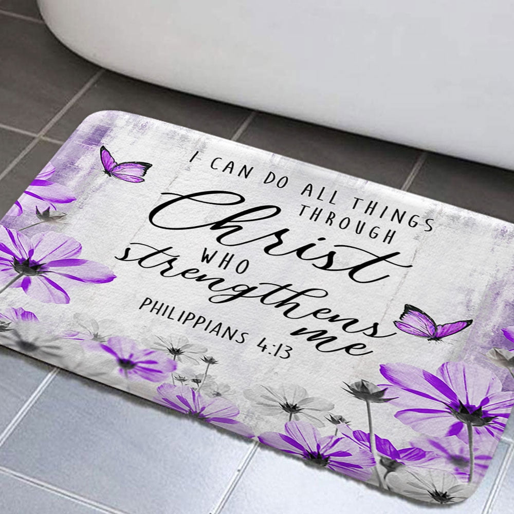 Modern Floral Bathroom Rugs, Yellow Floral Daisy Bathroom Rugs