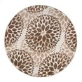 thumbnail image 1 of Modern Floral Circles Brown 6'6" Round Area Rug, 1 of 4