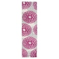 thumbnail image 1 of Modern Floral Circles Pink 2' x 7.2' Runner Rug, 1 of 5